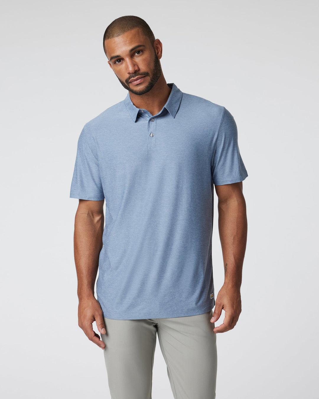 Vuori Men's Strato Tech Polo - Chambray Heather - Sun Diego Boardshop