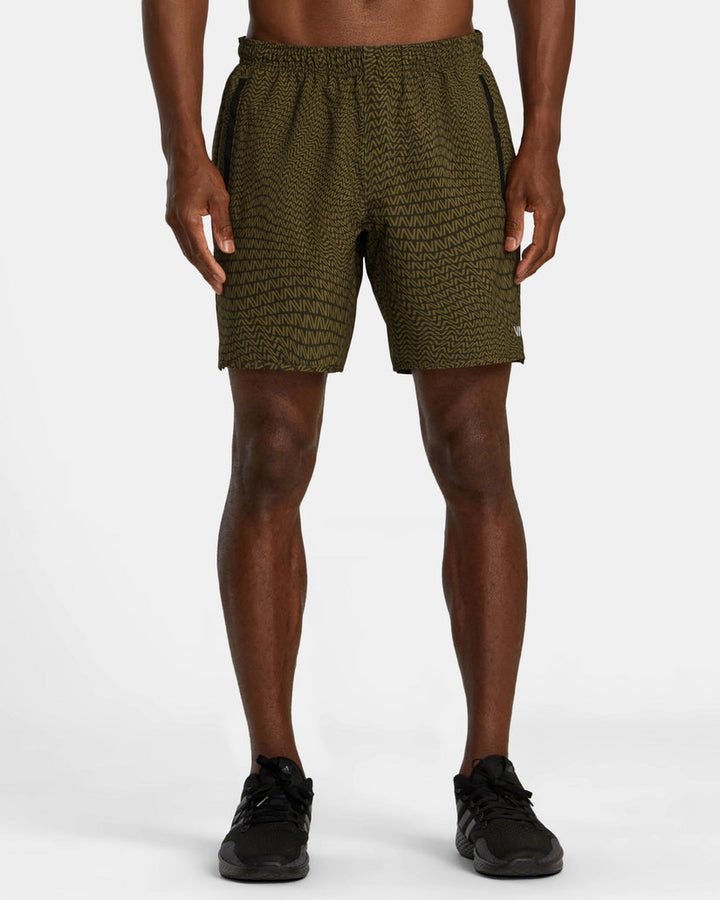 RVCA Yogger Stretch Elastic Waist Shorts 17" - VA WARP CHOCOLATE - Sun Diego Boardshop