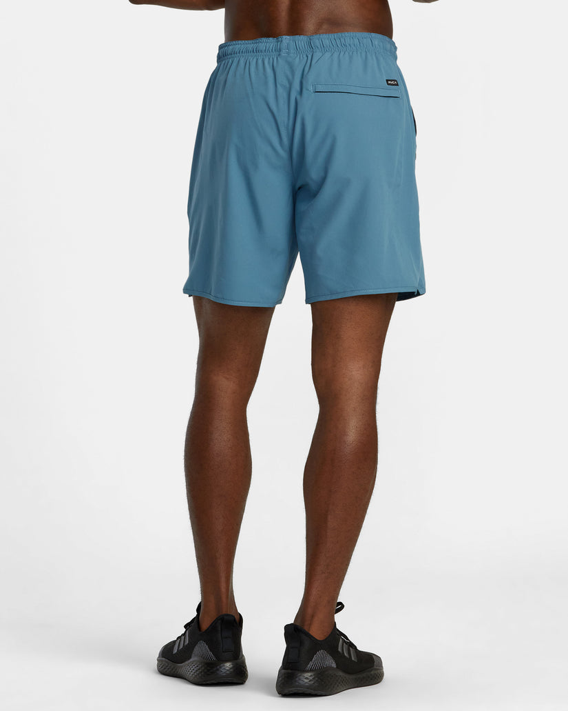 RVCA Yogger Stretch Elastic Waist Shorts 17" - GLACIER - Sun Diego Boardshop