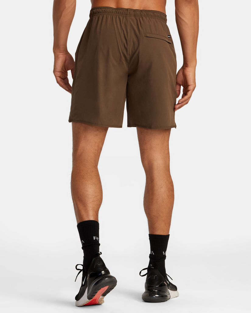 RVCA YOGGER STRETCH 17" ATHLETIC SHORTS - MOCHA - Sun Diego Boardshop