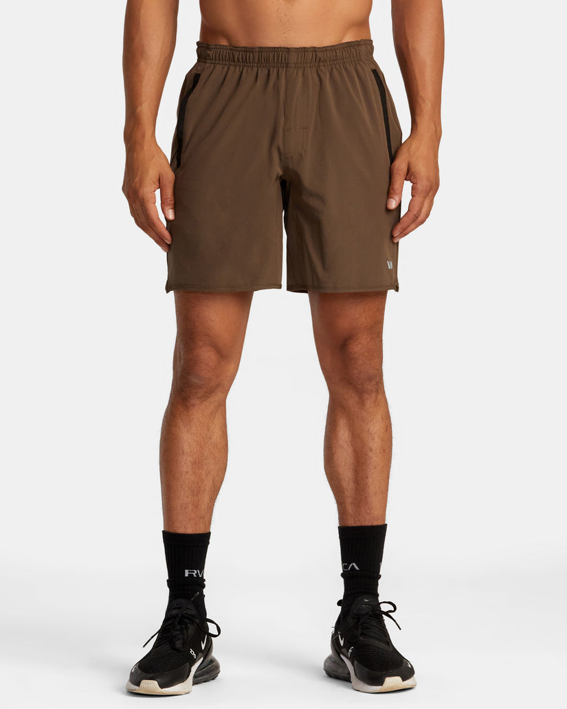 RVCA YOGGER STRETCH 17" ATHLETIC SHORTS - MOCHA - Sun Diego Boardshop