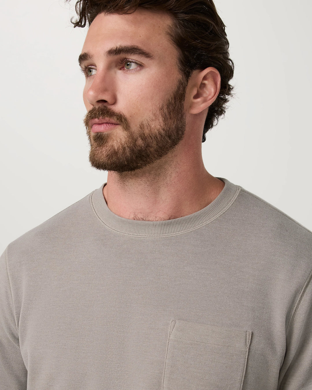 Vuori Men's Jeffreys Crew 2.0 - Mocha Heather