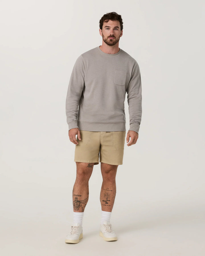 Vuori Men's Jeffreys Crew 2.0 - Mocha Heather