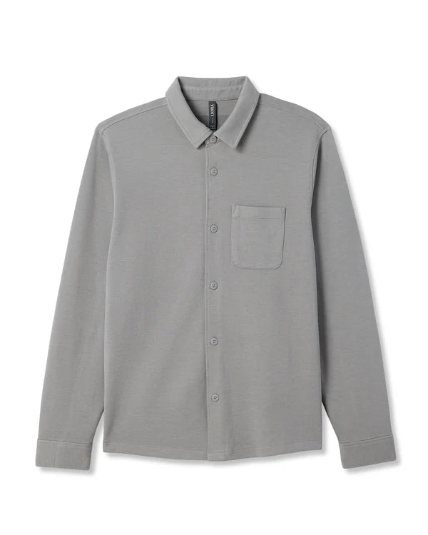 Vuori Long Sleeve Jeffreys Button Down Overshirt - Grey - Sun Diego Boardshop