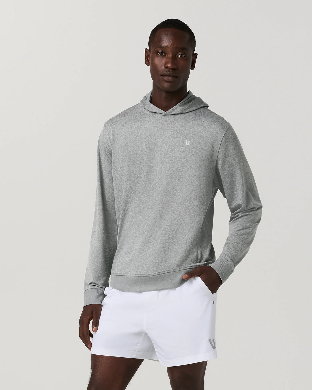 Vuori Men's Ponto Pullover Hoodie - Grey Heather - Sun Diego Boardshop