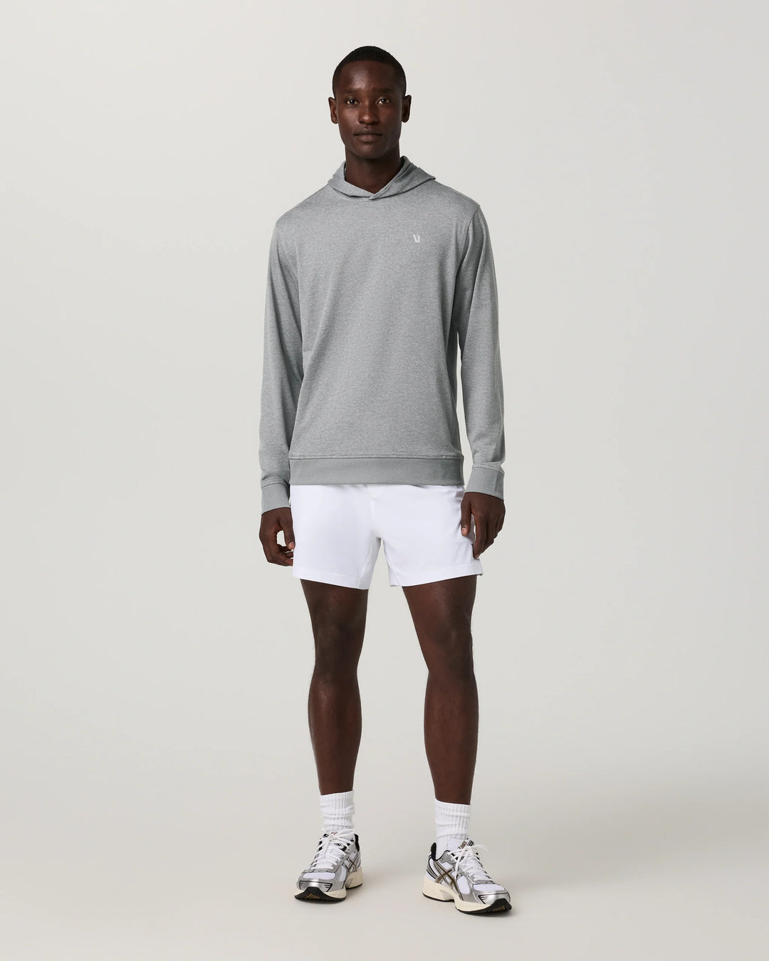 Vuori Men's Ponto Pullover Hoodie - Grey Heather - Sun Diego Boardshop