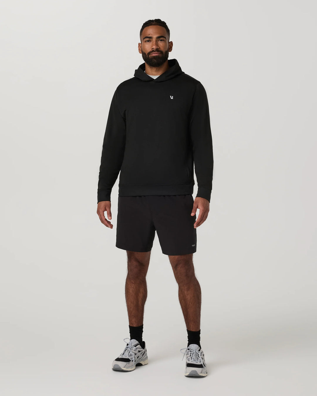 Vuori Men's Ponto Pullover Hoodie - Black Heather