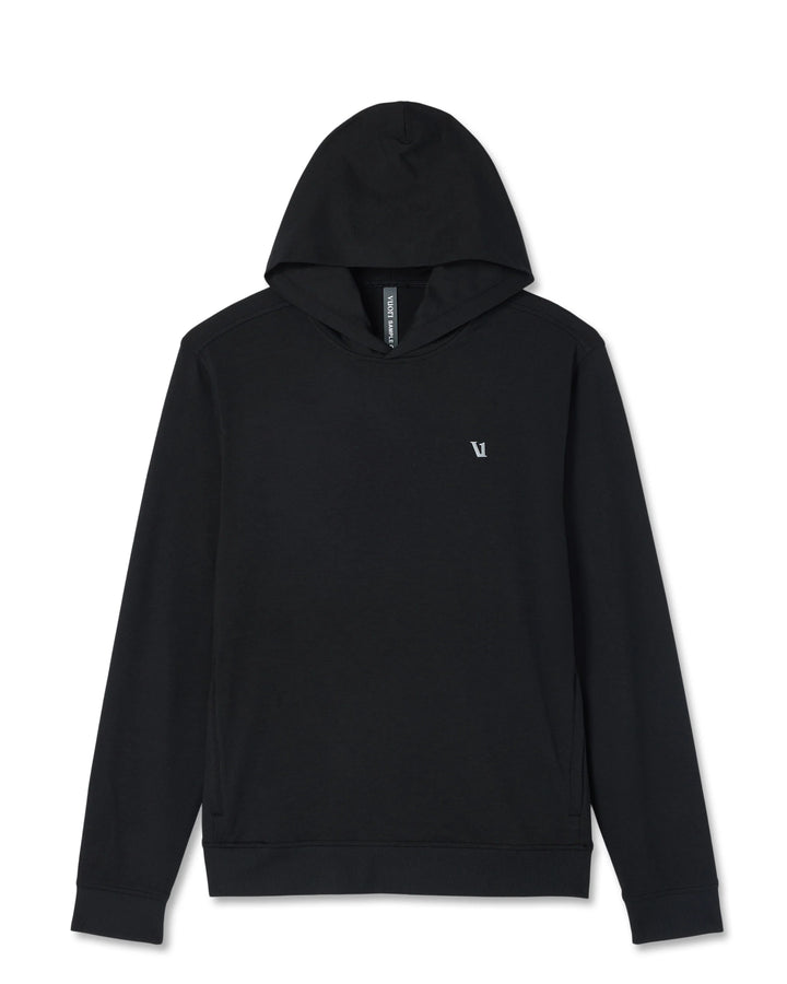 Vuori Men's Ponto Pullover Hoodie - Black Heather