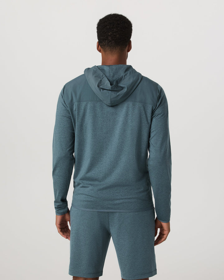 Vuori Men's Sunday Element Zip Hoodie - Blue Sea Heather - Sun Diego Boardshop