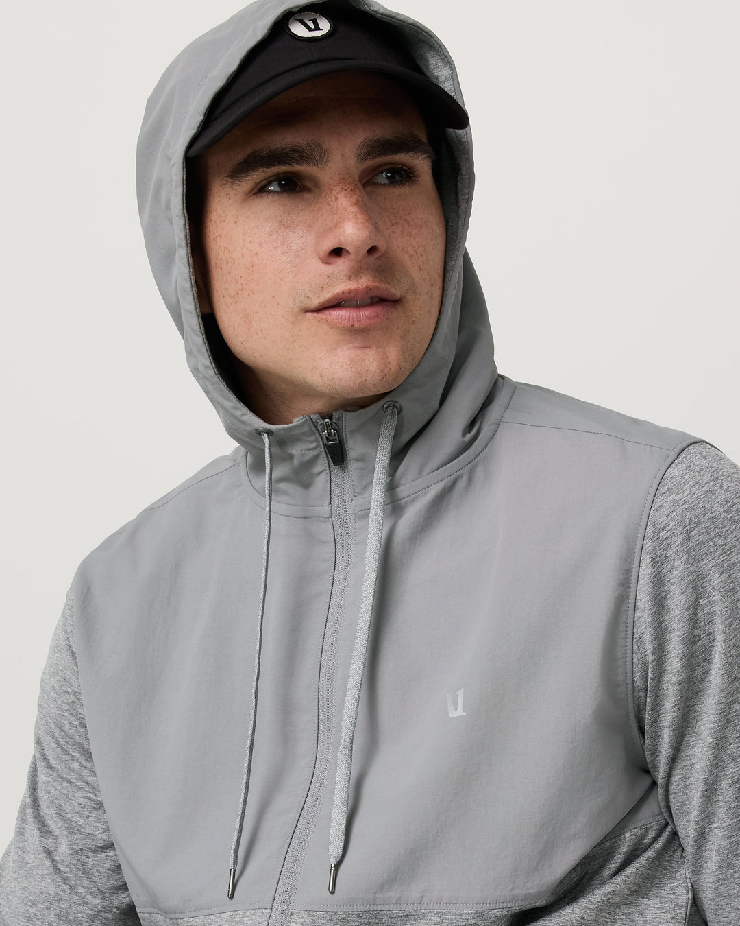 Vuori Men's Sunday Element Zip Hoodie - Grey Heather - Sun Diego Boardshop