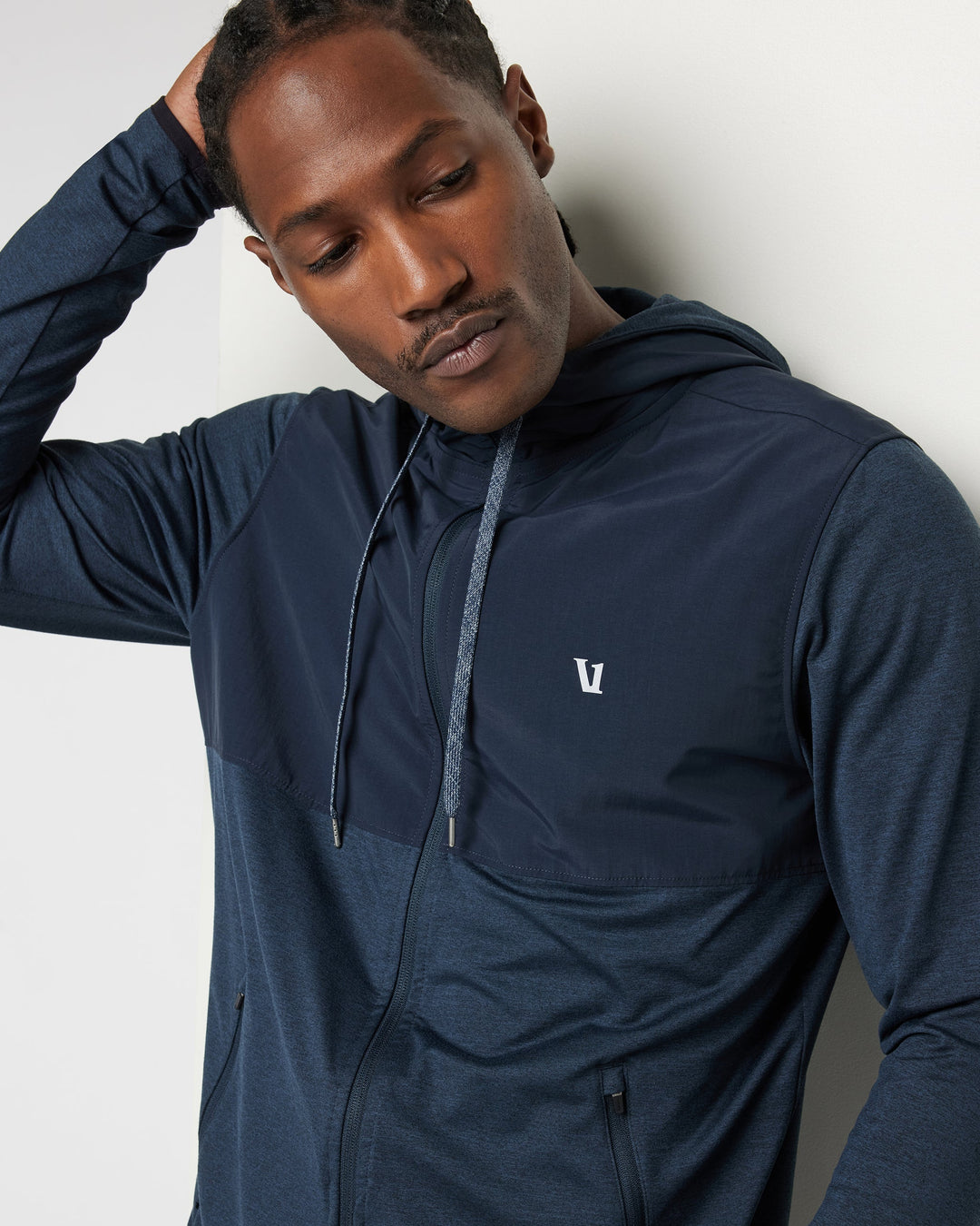 Vuori Men's Sunday Element Zip Hoodie - Ink Heather - Sun Diego Boardshop