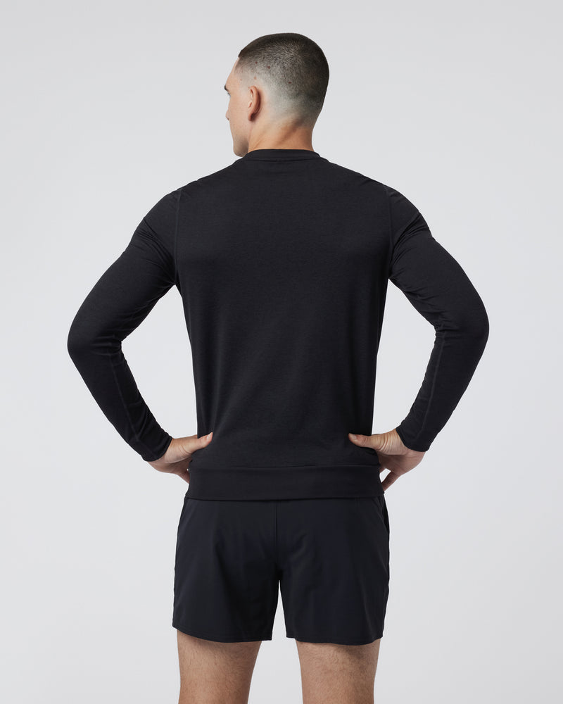 Vuori Ponto Performance Crew - BLACK HEATHER - Sun Diego Boardshop