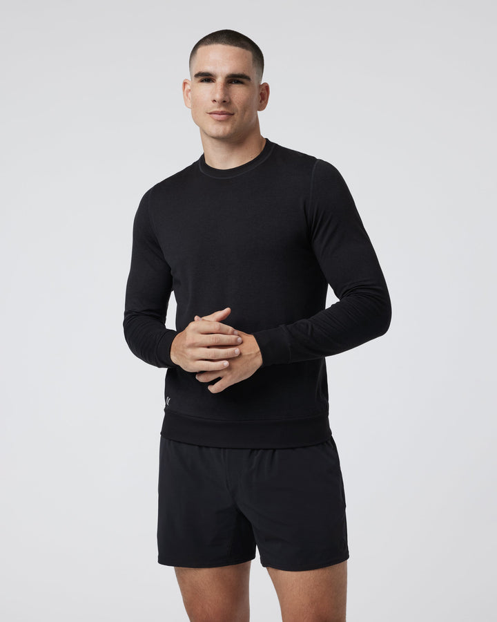 Vuori Men's Ponto Performance Crew - Black Heather - Sun Diego Boardshop
