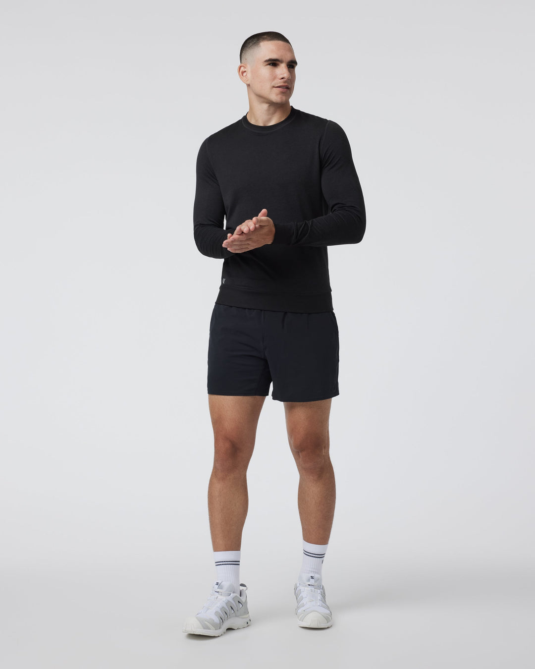 Vuori Men's Ponto Performance Crew - Black Heather - Sun Diego Boardshop