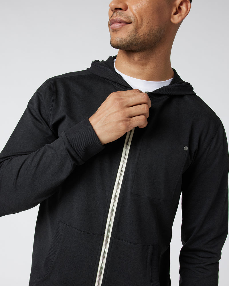 Vuori Coronado Hoodie - Black Heather - Sun Diego Boardshop