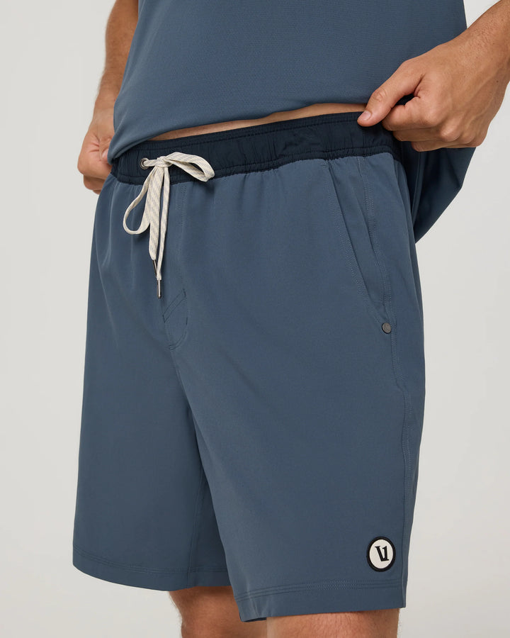 Vuori Men's Kore Short Lined 7" - Bay Blue/Ink