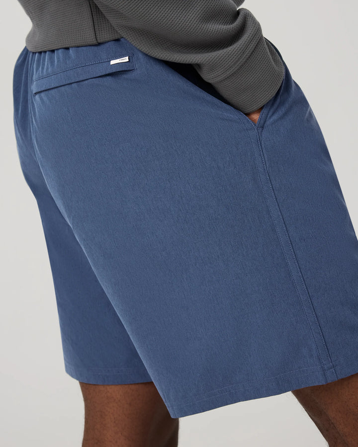 Vuori Men's Banks Session Short Unlined 7" - Azure Linen Texture - Sun Diego Boardshop