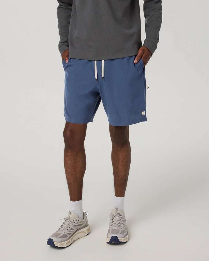 Vuori Men's Banks Session Short Unlined 7" - Azure Linen Texture - Sun Diego Boardshop