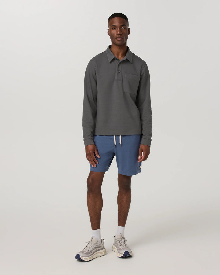 Vuori Men's Banks Session Short Unlined 7" - Azure Linen Texture - Sun Diego Boardshop