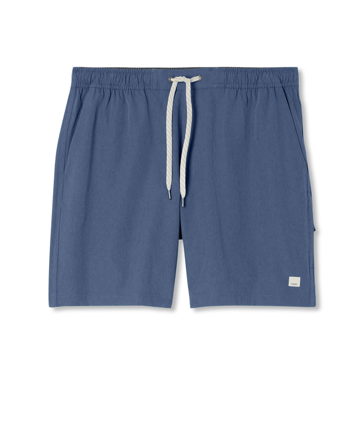 Vuori Men's Banks Session Short Unlined 7" - Azure Linen Texture - Sun Diego Boardshop