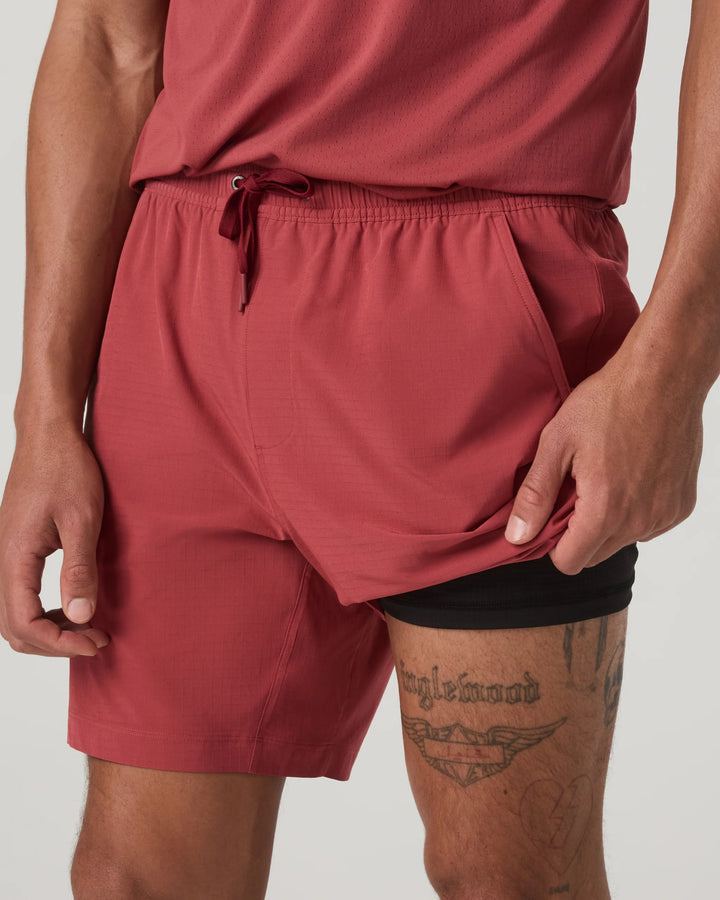 Vuori Men's HardKore Short Lined 7" - Fire - Sun Diego Boardshop