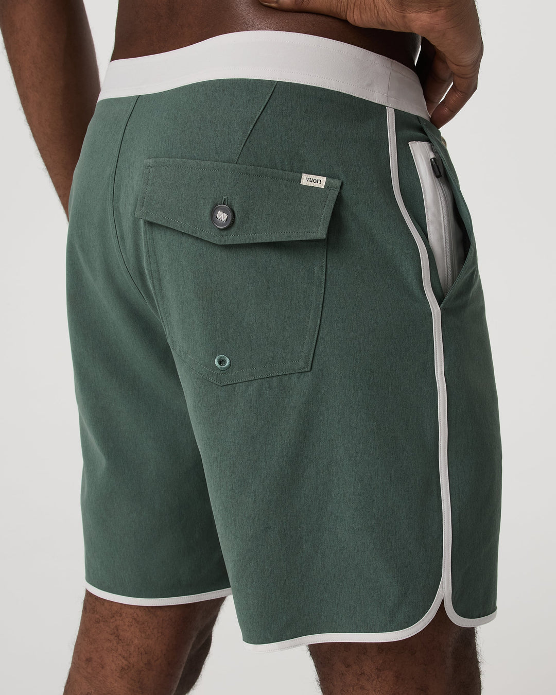 Vuori Men's Cruise Boardshort - Agate Green Linen - Sun Diego Boardshop