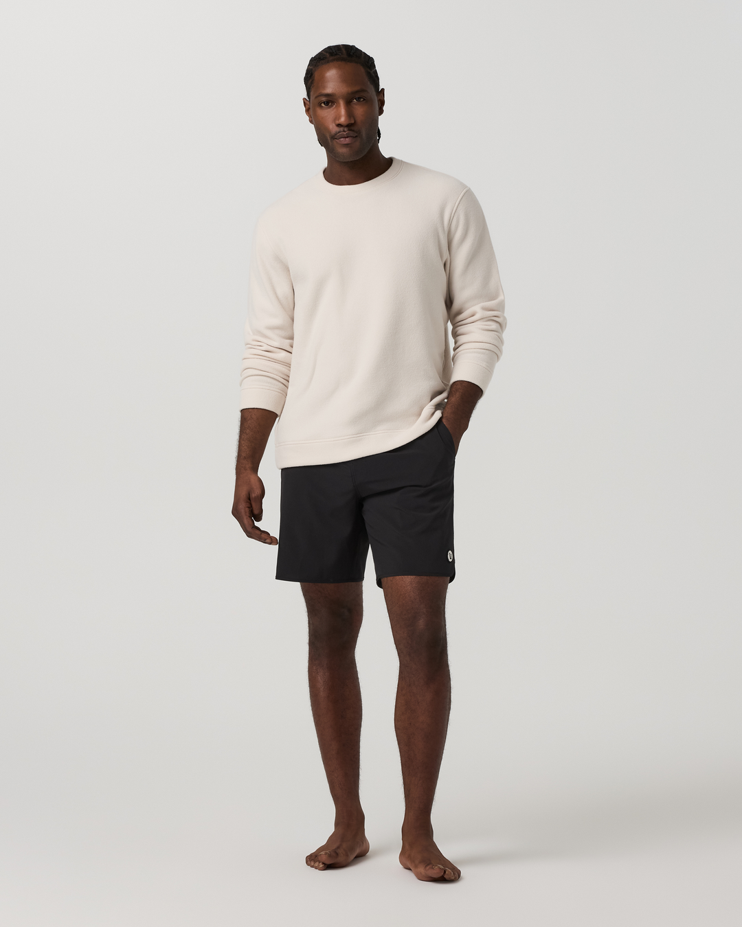 Vuori Men's Cruise Boardshort - Black Solid Waistband - Sun Diego Boardshop
