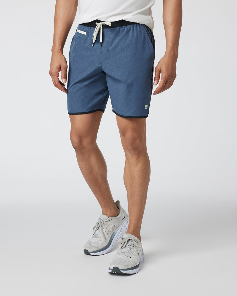 Vuori Banks Short - Azure Linen Texture - Sun Diego Boardshop
