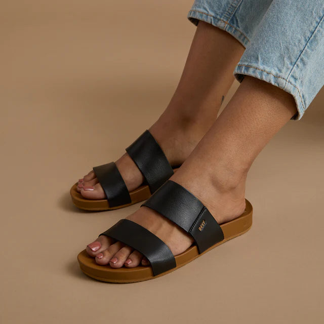 Reef Cushion Vista Sandals - Black/Natural - Sun Diego Boardshop