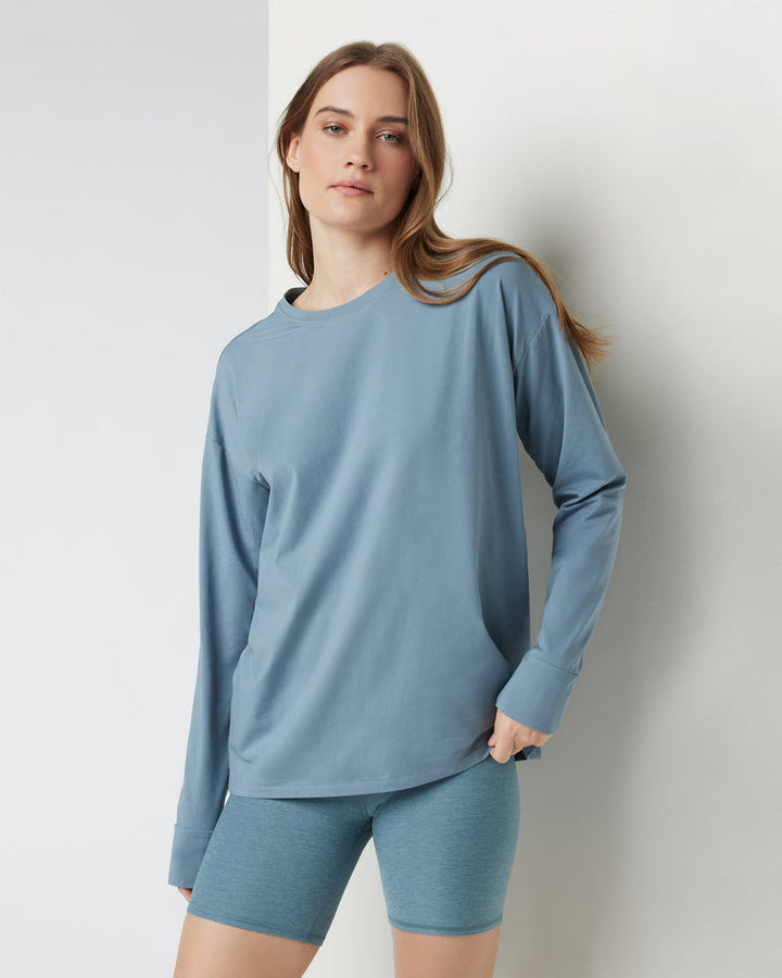 Vuori Long-Sleeve Feather Tee - SMOKE BLUE - Sun Diego Boardshop