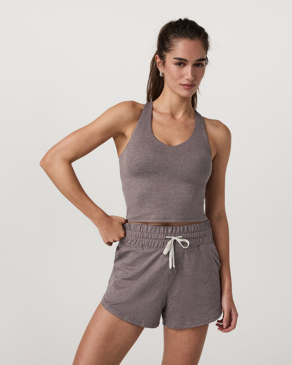Vuori Halo Performance Crop 2.3 - Huckleberry Heather - Sun Diego Boardshop