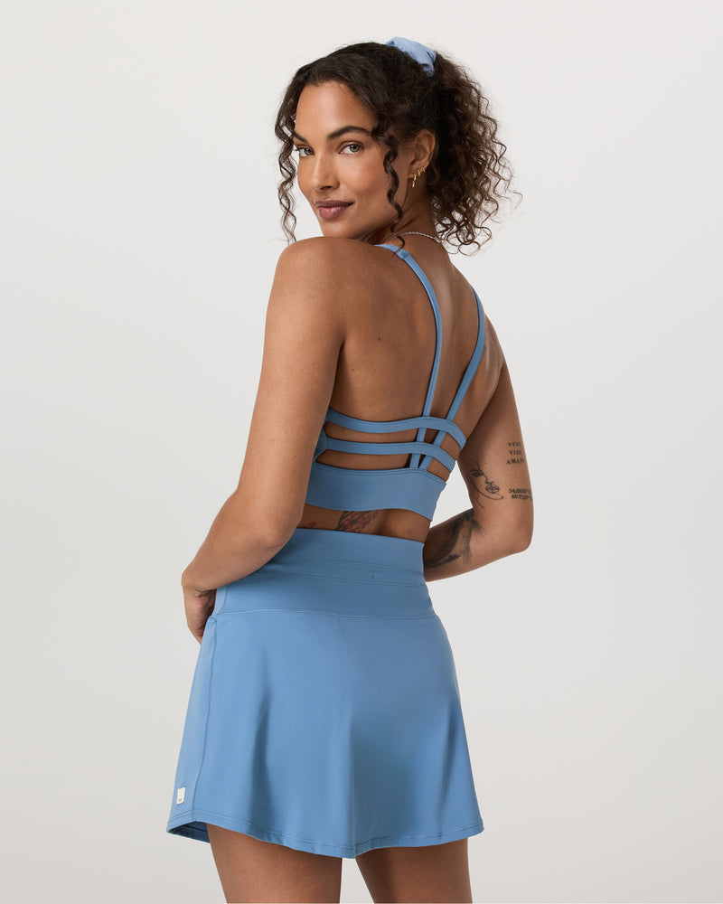 Vuori Girls Yosemite Longline Bra - Light French Blue - Sun Diego Boardshop