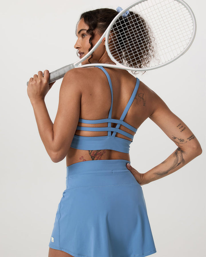 Vuori Girls Yosemite Longline Bra - Light French Blue - Sun Diego Boardshop