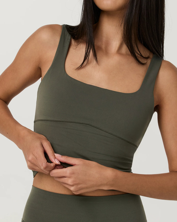 Vuori Women's AllTheForm Support Tank - Army - Sun Diego Boardshop