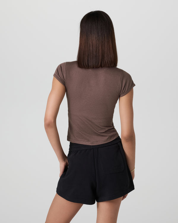 Vuori Halo Baby Tee - Chocolate Milk Heather - Sun Diego Boardshop