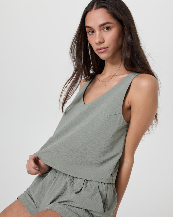 Vuori Villa Textured Crop Tank - Laurel - Sun Diego Boardshop