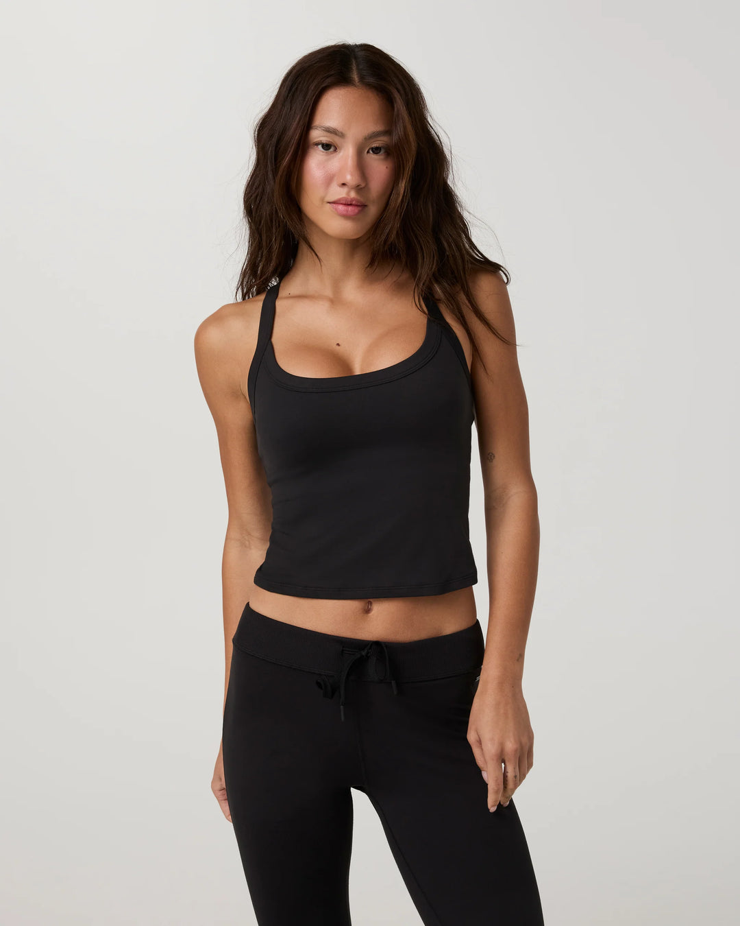 Vuori Women's Halo Cross Back Tank - Solid Black - Sun Diego Boardshop