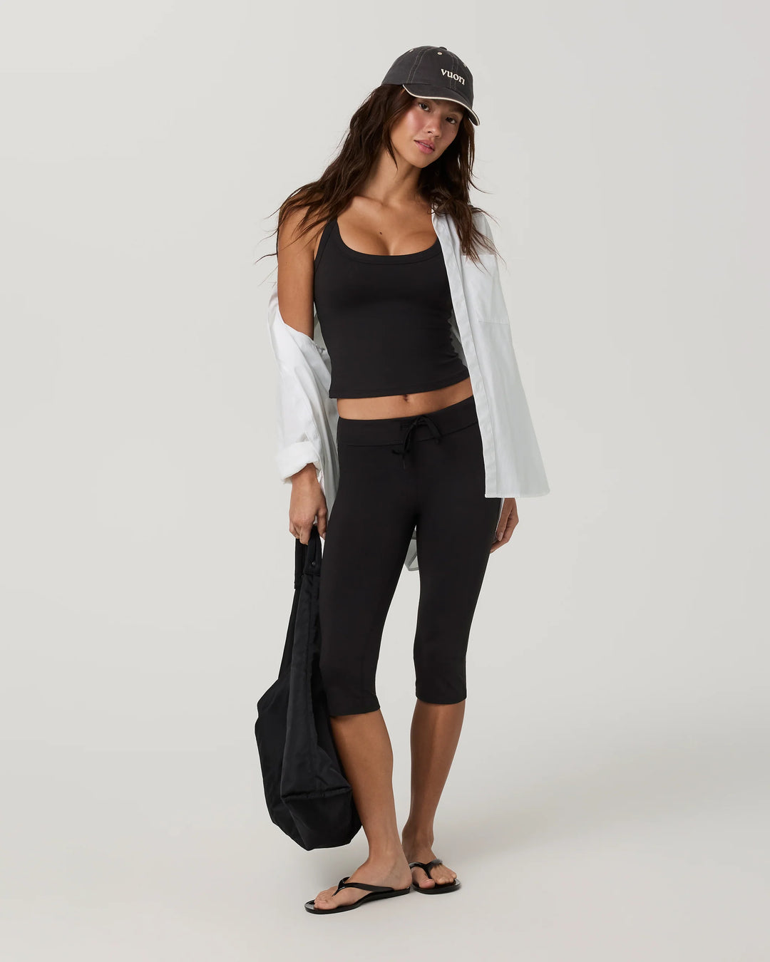 Vuori Women's Halo Cross Back Tank - Solid Black - Sun Diego Boardshop