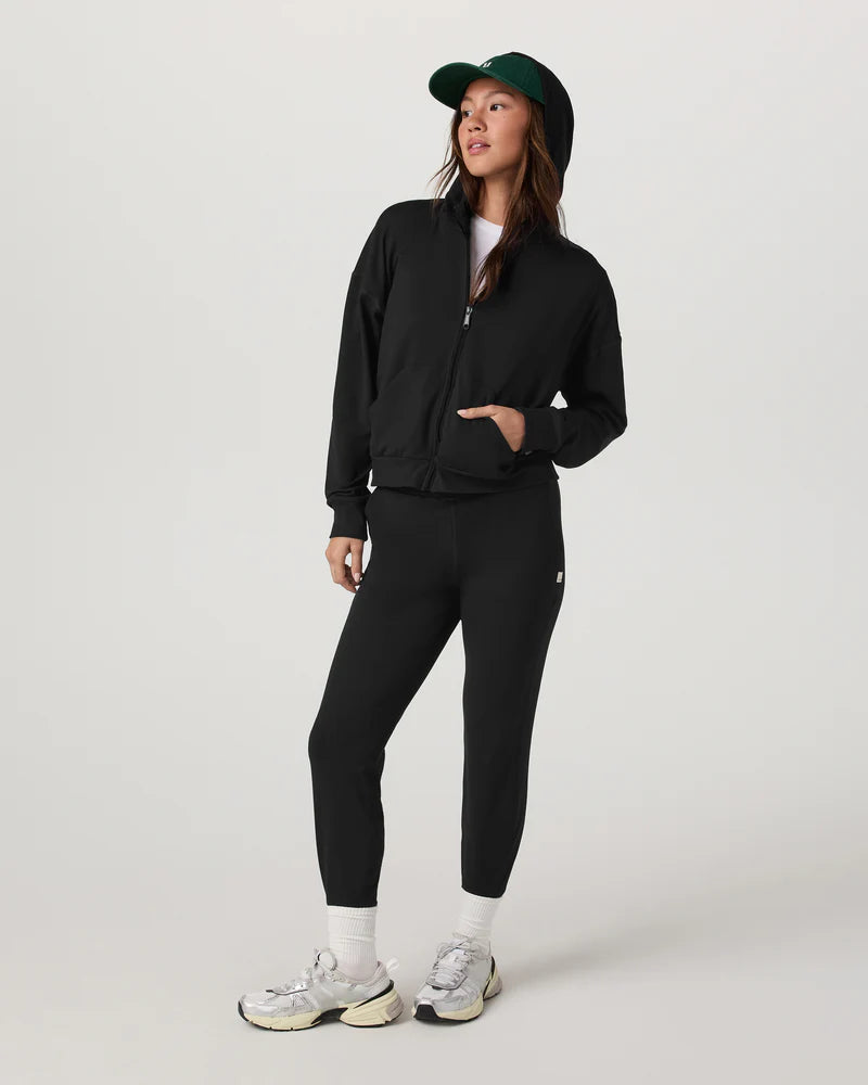 Vuori Halo Modern Full Zip Hoodie - True Black - Sun Diego Boardshop