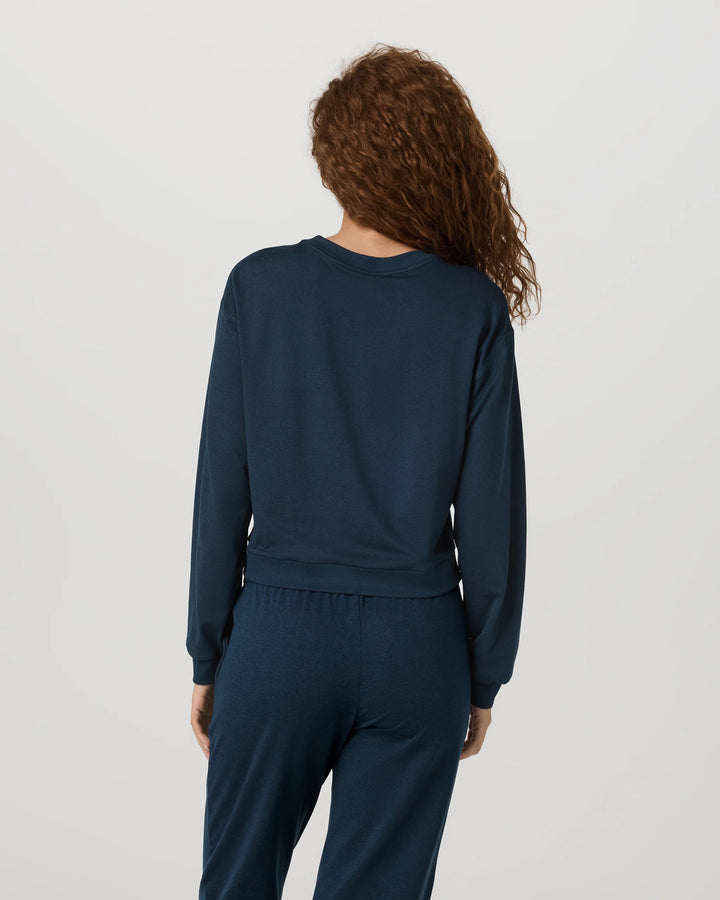 Vuori Women's Halo Modern Crew - Blue Coast Heather - Sun Diego Boardshop