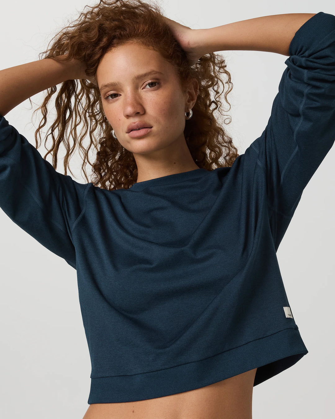 Vuori Women's Halo Modern Crew - Blue Coast Heather - Sun Diego Boardshop