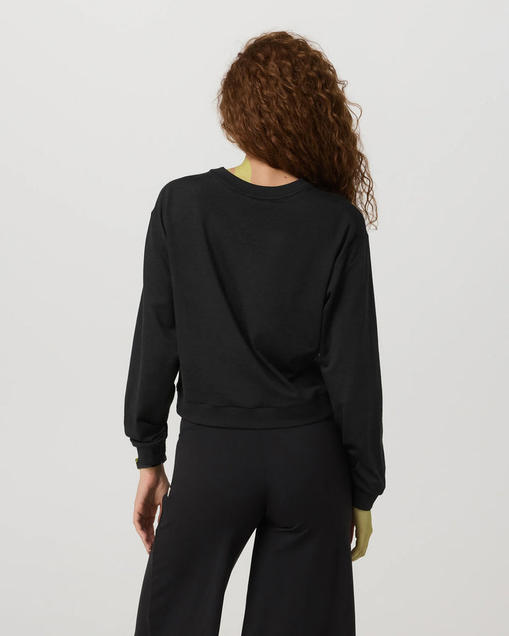 Vuori Women's Halo Modern Crew - Black Heather - Sun Diego Boardshop