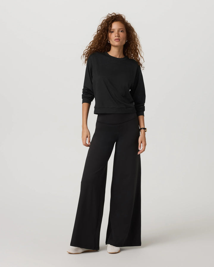 Vuori Women's Halo Modern Crew - Black Heather - Sun Diego Boardshop