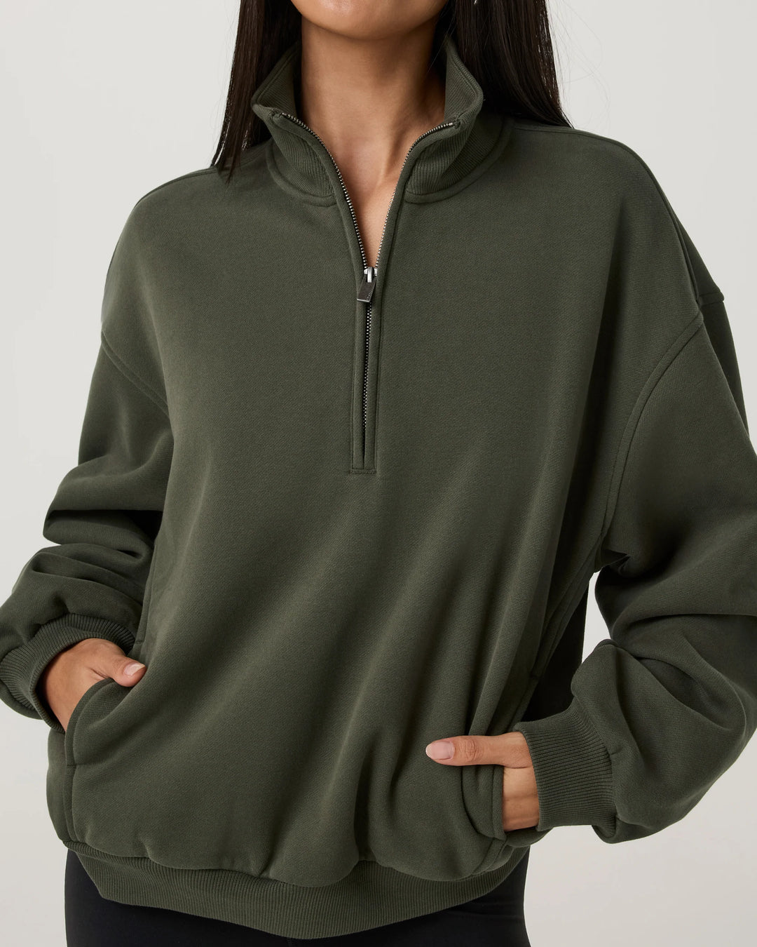 Vuori Women's Restore Oversized Half Zip - Army - Sun Diego Boardshop