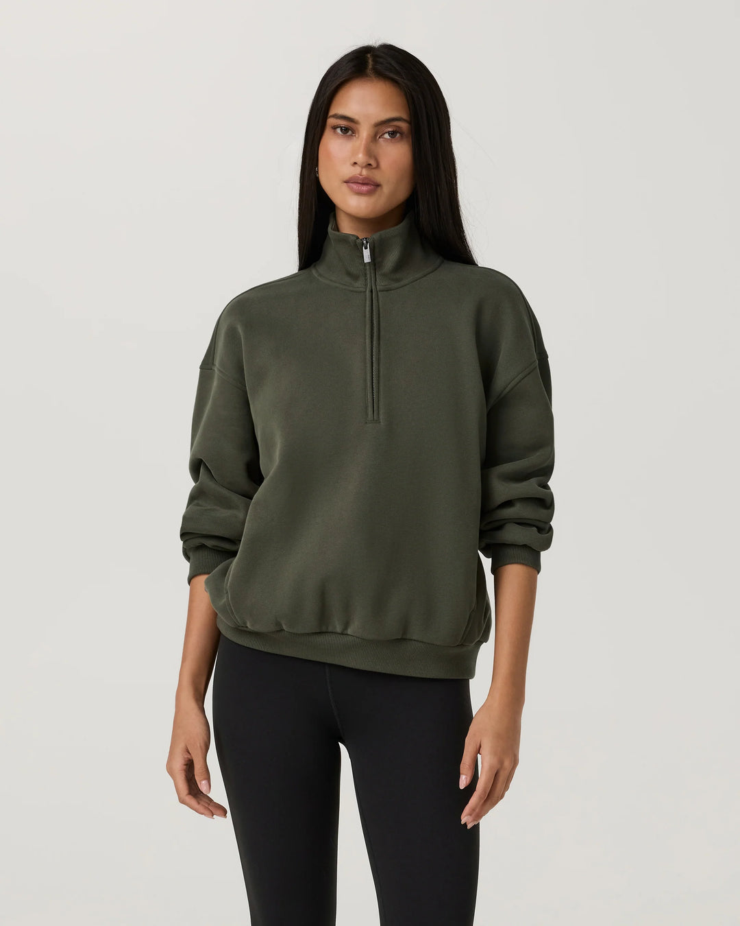 Vuori Women's Restore Oversized Half Zip - Army - Sun Diego Boardshop