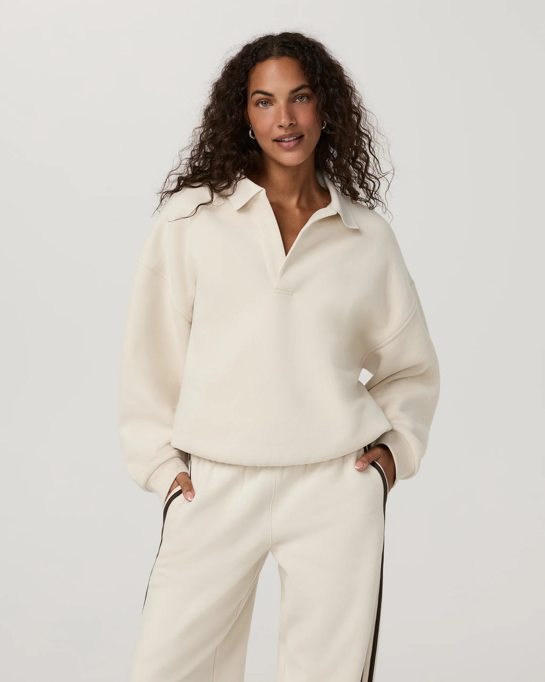 Vuori Women's Restore Rugby Pullover - Bone - Sun Diego Boardshop