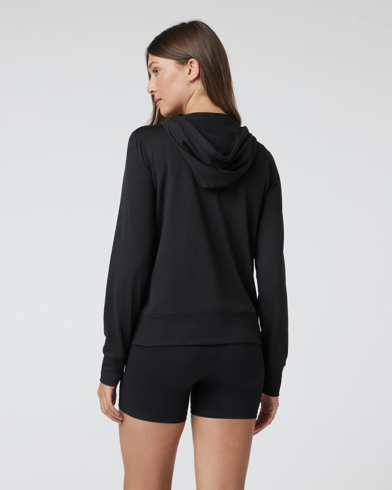 VUORI Halo Performance Hoodie 2.0 - BLACK HEATHER - Sun Diego Boardshop