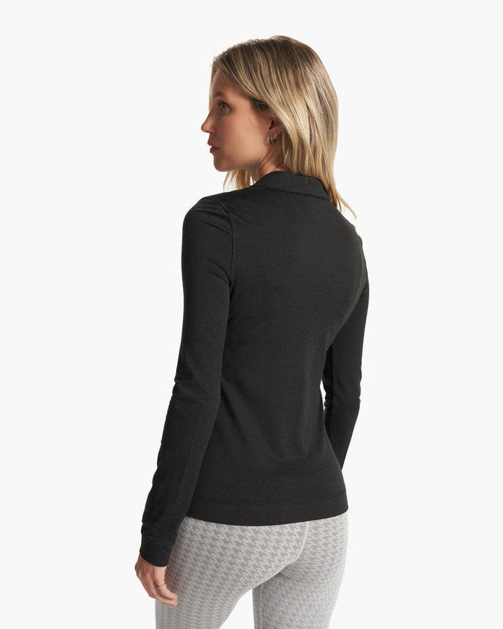 VUORI Halo Essential Half Zip - BLACK HEATHER - Sun Diego Boardshop