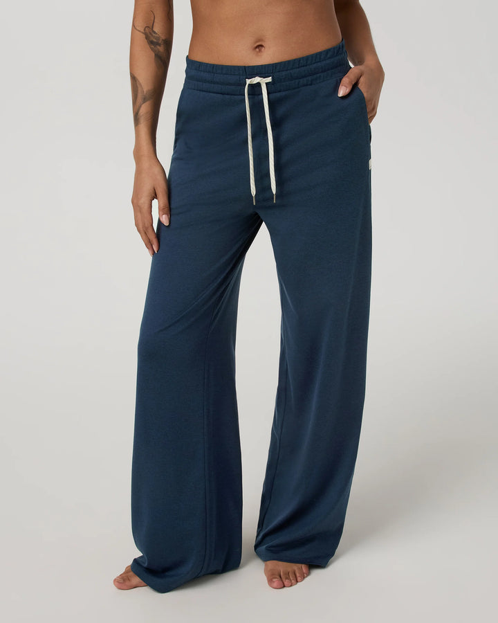Vuori Women's Halo Essential Wideleg Pant - Blue Coast Heather - Sun Diego Boardshop