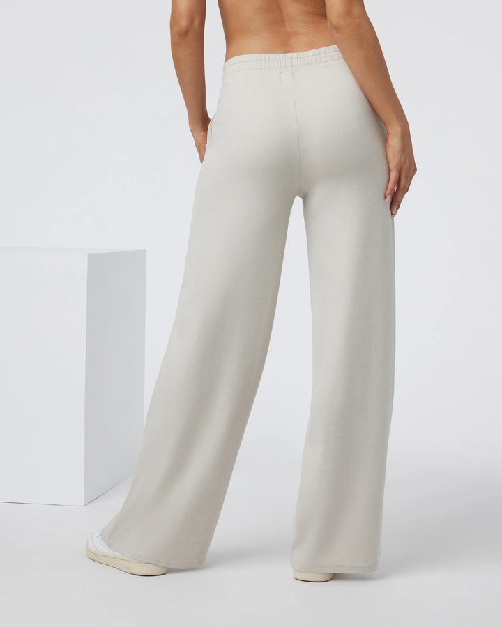 Vuori Women's Halo Essential Wideleg Pant - Ecru Heather - Sun Diego Boardshop